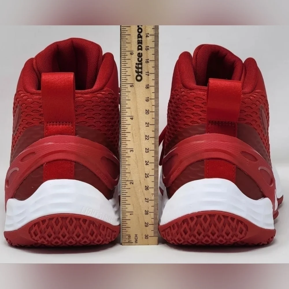 Adidas Exhibit A Sample Mens Size 12.5 Mid Basketball Shoes Red White GW7934 New